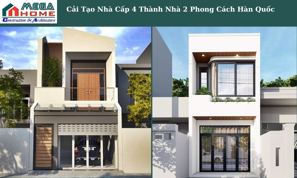 Cai Tao Nha Cap 4 Thanh Nha 2 Tang Phong Cach Han Quoc