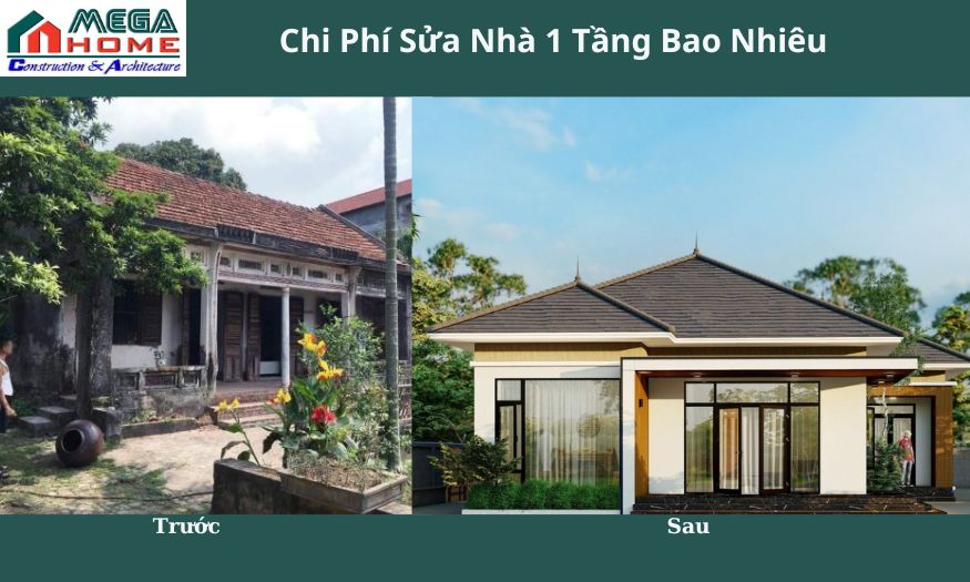 chi phí sửa nhà 1 tầng