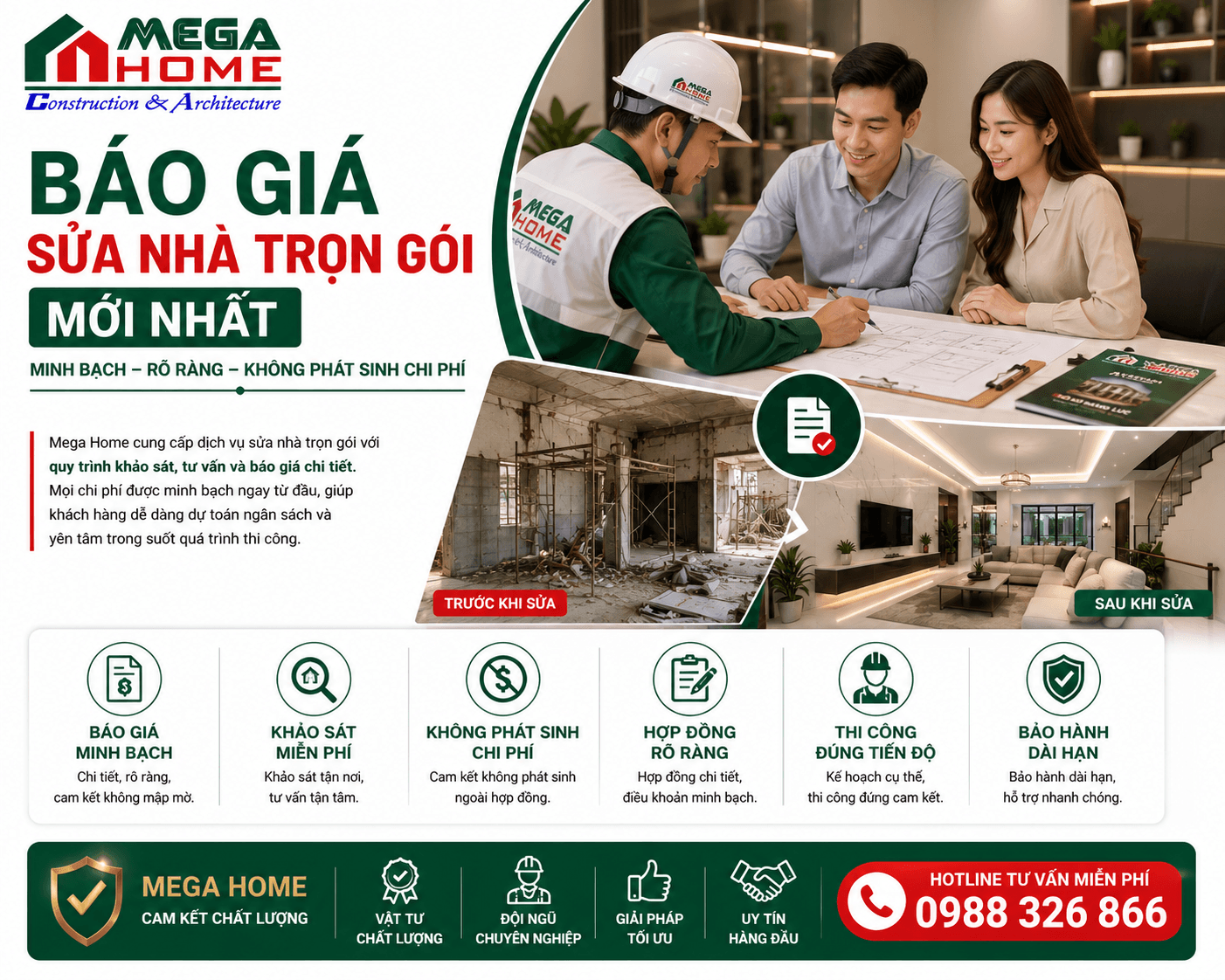 Báo Giá Sửa Nhà Trọn Gói Mới Nhất