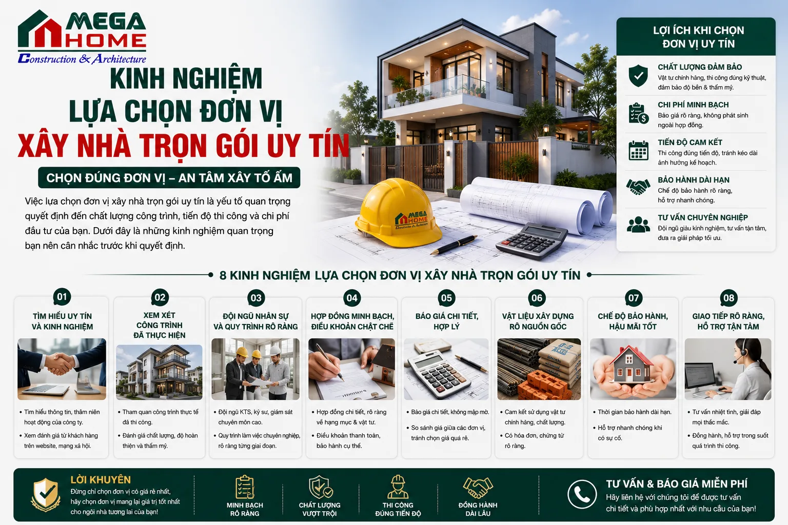 Kinh Nghiệm Lựa Chọn Đơn Vị Xây Nhà Trọn Gói Uy Tín
