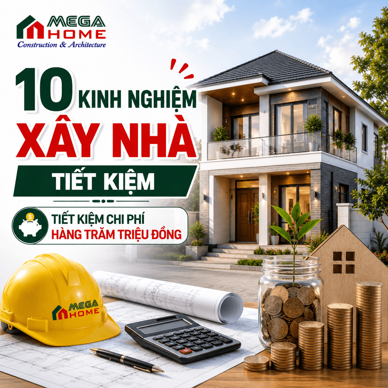 10 Kinh Nghiệm Xây Nhà Tiết Kiệm