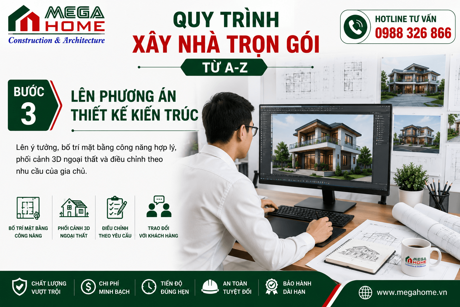 Bước 3 - Lên Phương Án Thiết Kế Kiến Trúc dùng đúng logo của tôi nhé Bước 3 - Lên Phương Án Thiết Kế Kiến Trúc dùng đúng logo của tôi nhé